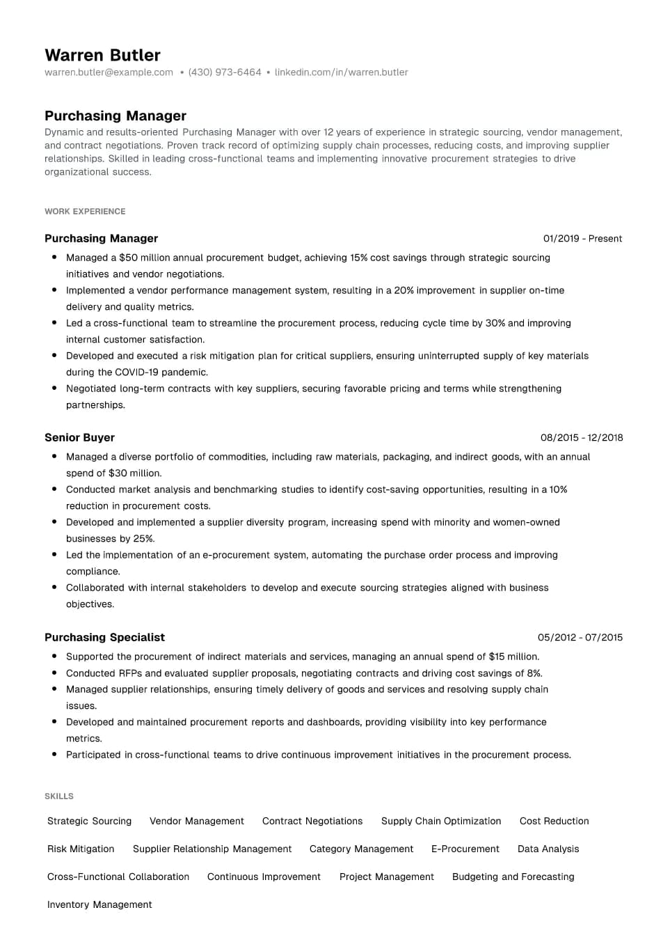 Purchasing Manager