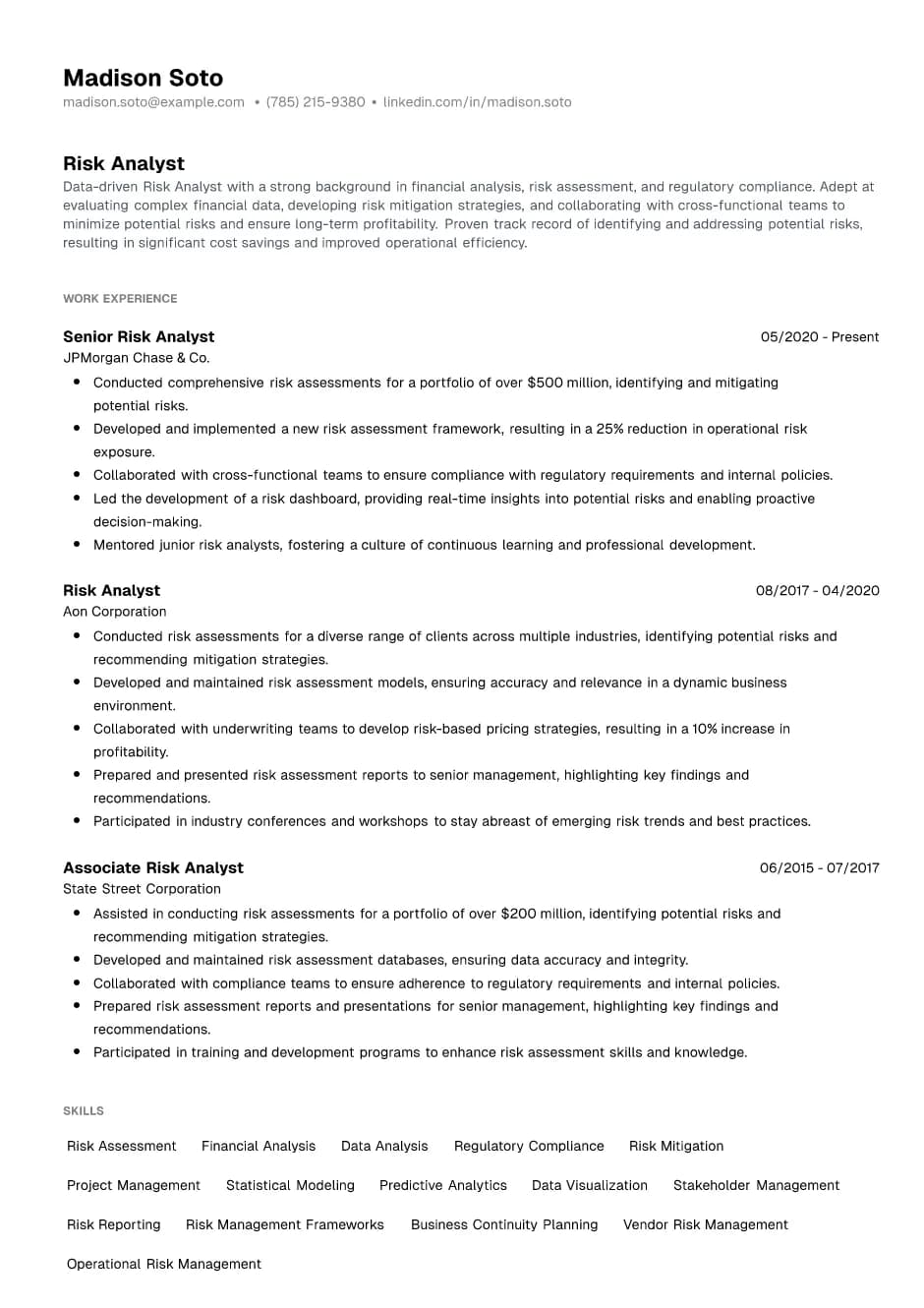 Risk Analyst