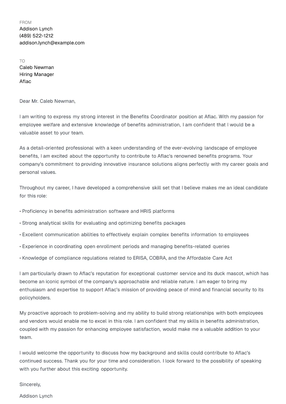 Benefits Coordinator