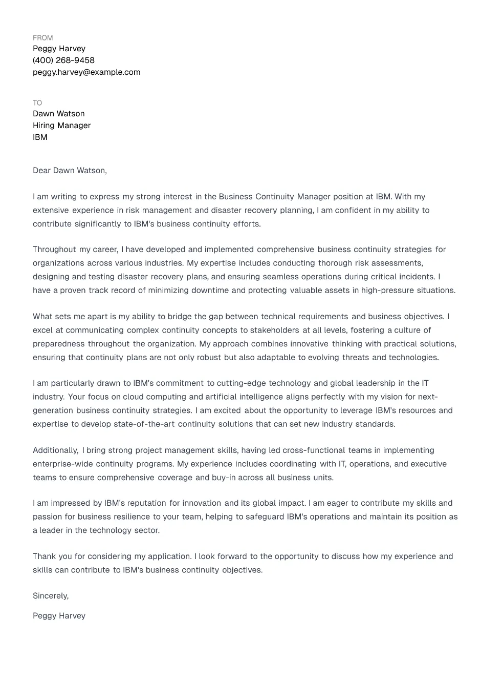 Business Continuity Manager