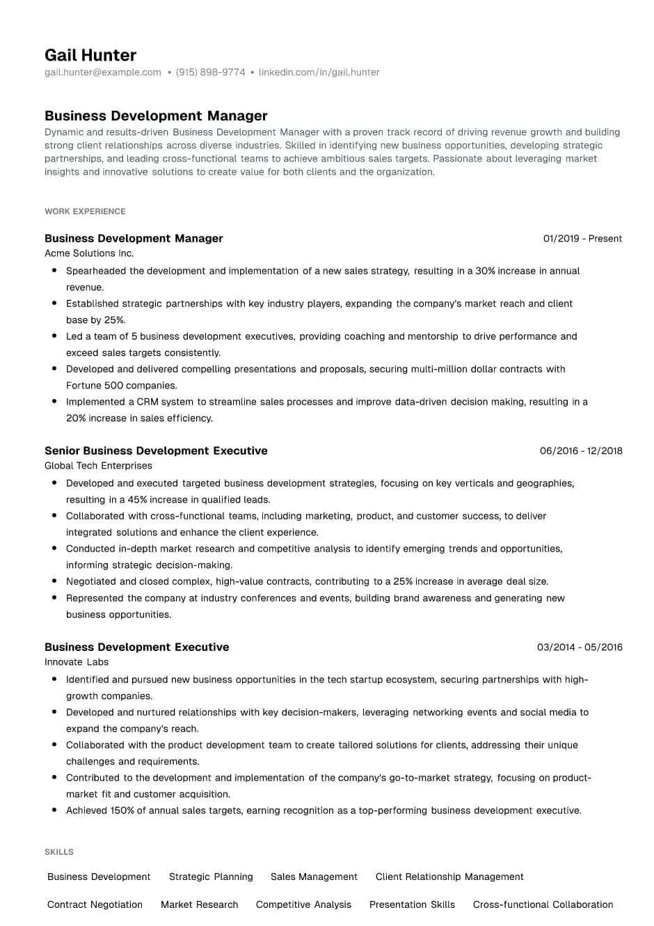 Business Development Manager