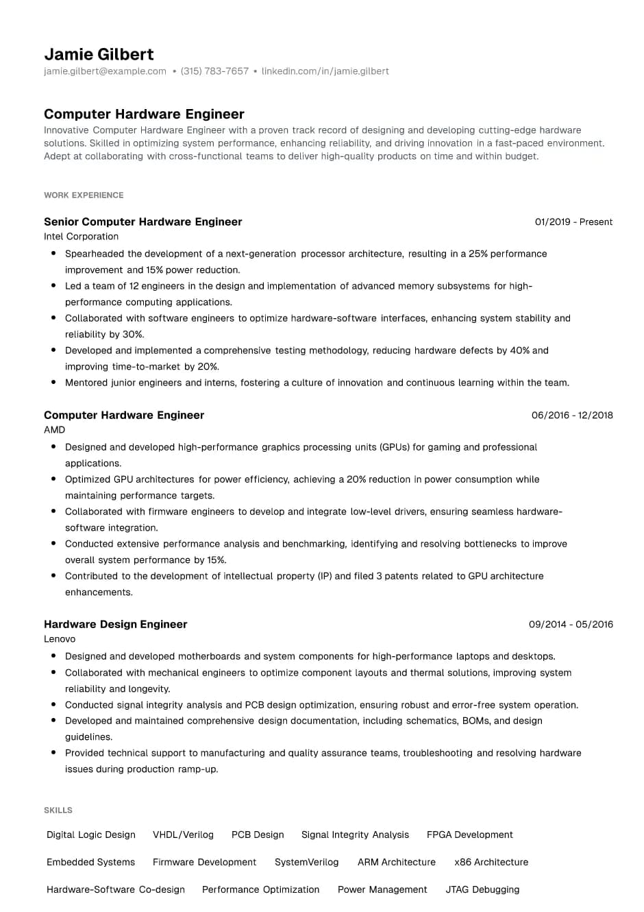 Computer Hardware Engineer