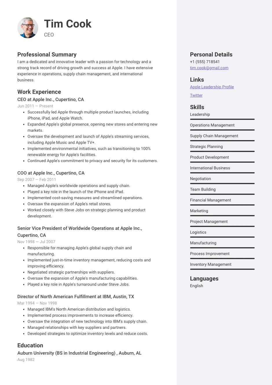 Curie Resume Template Curie